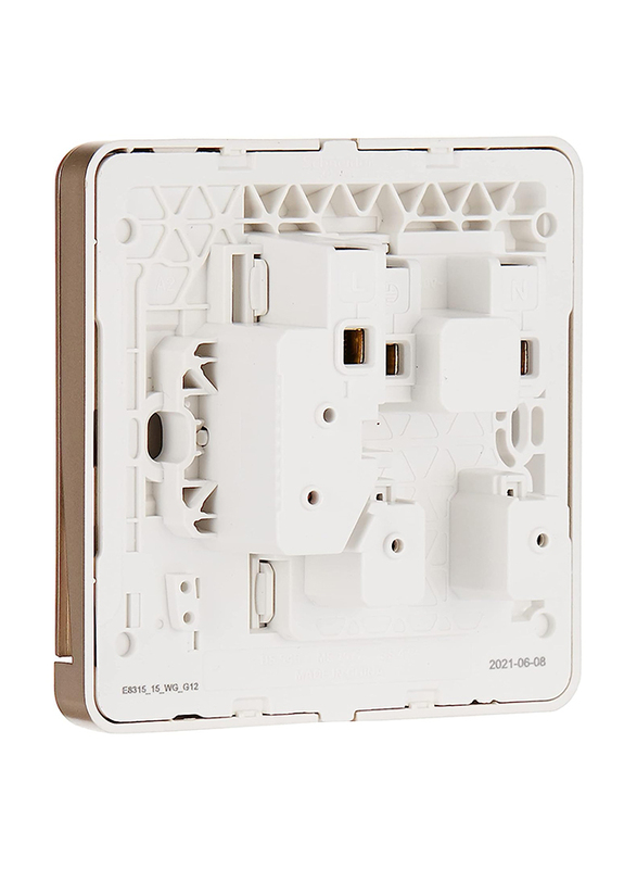 Schneider Electric Avataron 15 A - 1 Gang Outlet Socket, Gold