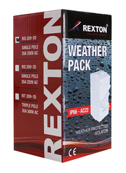 Rexton Weather-proof Isolator, IS200 63A 4 Pole IP66, White