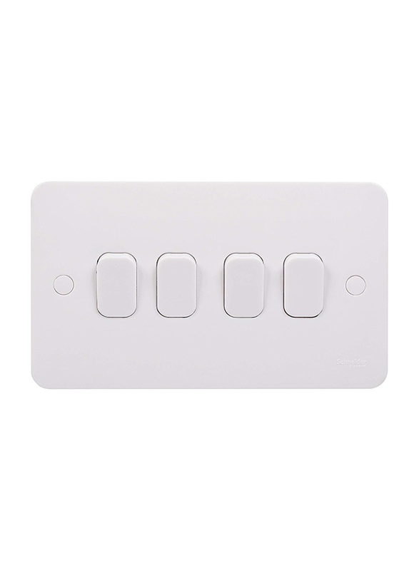 Schneider Electric Lisse Plate Switch, GGBL1042S, White