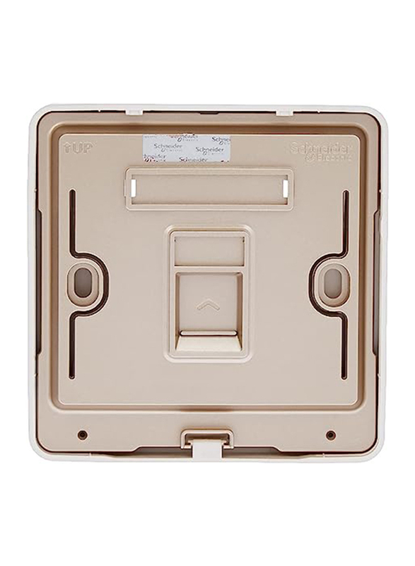 Schneider Electric Avatar On 1 Gang Keystone Wallplate With Shutter Without Ketstone Jack Rj-45, E8331RJS_WG, Gold