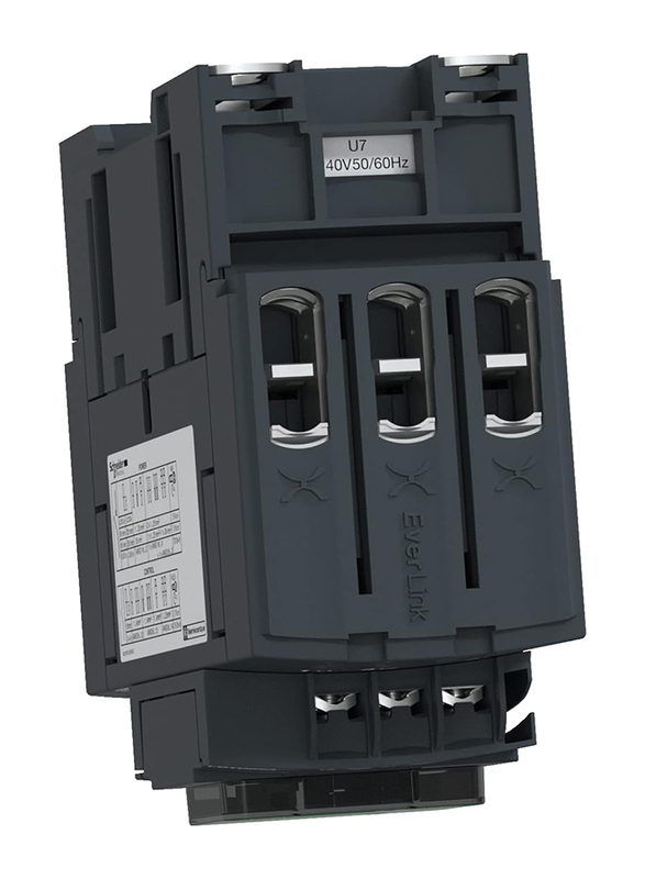 Schneider Electric LC1D65A 3 Poles, 65A, 240V AC 50/60 Hz TeSys Deca Contactor, Black