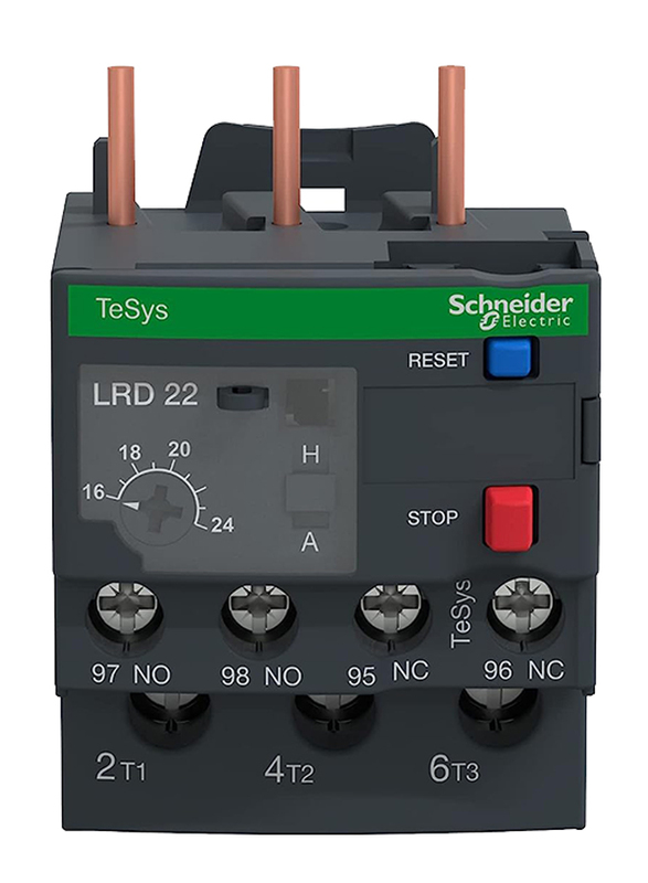 Schneider Electric TeSys Series LRD 16 to 24 A Thermal Overload Relay, LRD22, Grey