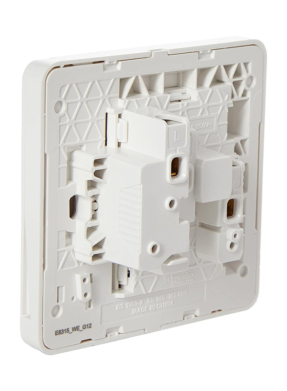 Schneider Electric Avatar On 3P 13A 250 V Switched Socket, White