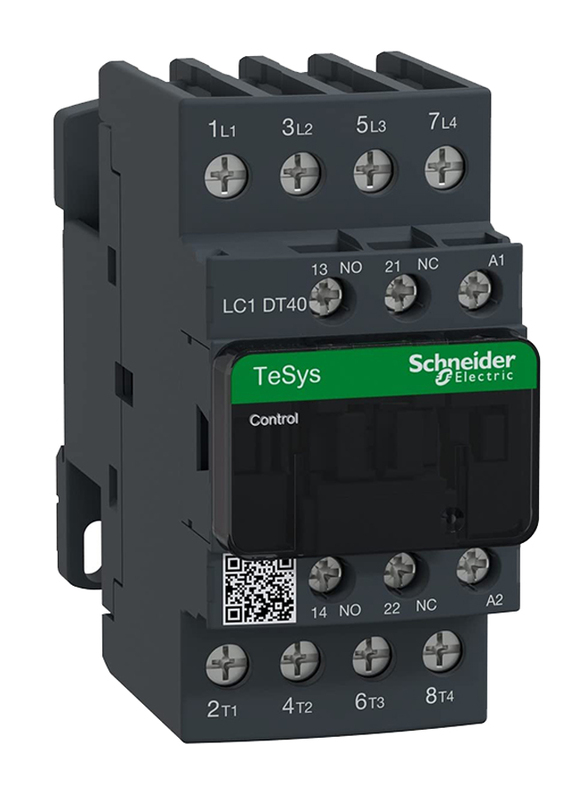 Schneider Electric LC1DT40M7 Capacitor Duty Contactor, Black