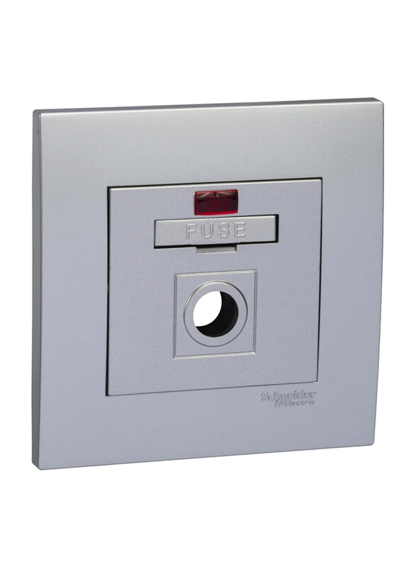 

Schneider Electric Vivace 13A Fused Connection with Neon, 250V, KB30NFSG_AS, Aluminium Silver