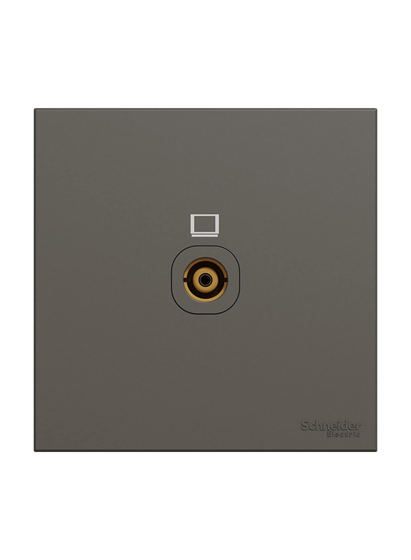 Schneider Electric Avataron C TV Socket, Ip20, 75 Ohm, E8731TV_DG, Dark Grey