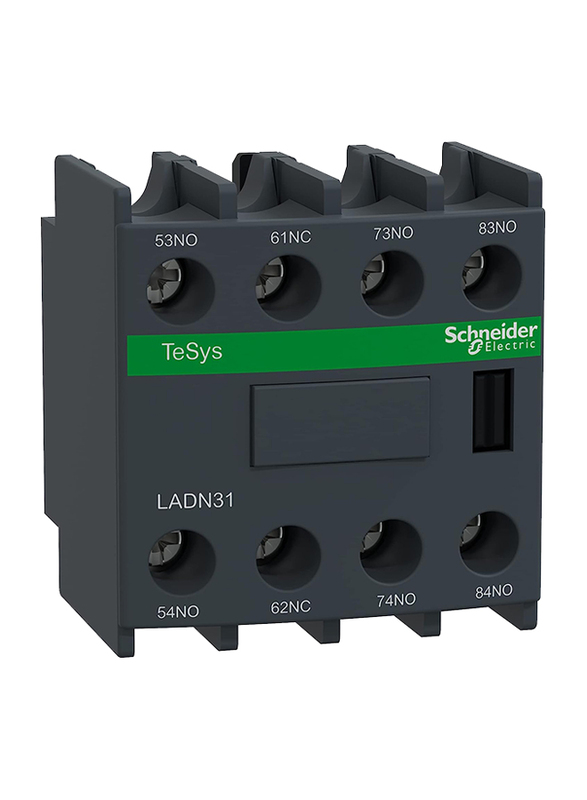 Schneider LADN31 TeSys D Aux Contacts Screw Block, 10 Piece, Black