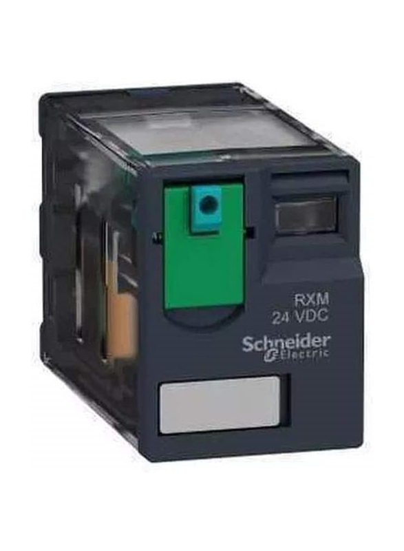 

Schneider Electric 2 CO DCMiniature Plug In Relay With Lockable Test Button, 12A, 24V, RXM2AB1BD, Black