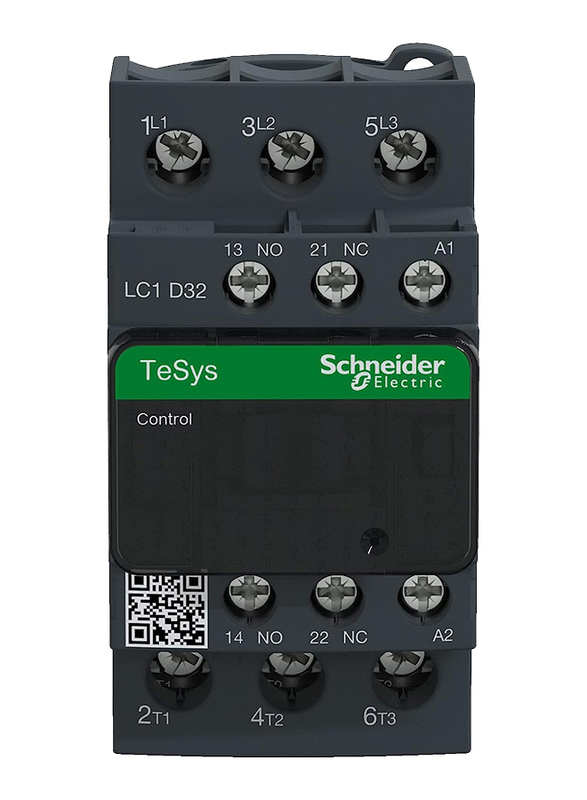 Schneider Electric LC1D32E7 Breaker TeSys D-D Contactor, Black