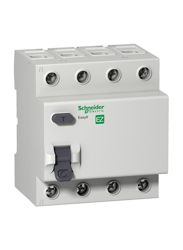 

Schneider Electric 4P 30 mA AC Type Easy9 Residual Current Circuit Breaker, 40A, 400V, EZ9R36440, White