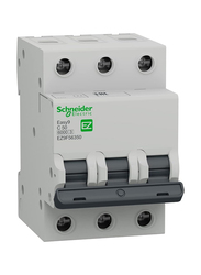 Schneider Electric Easy9 3P 50A 400V 6000A C-Curve Miniature Circuit Breaker, White