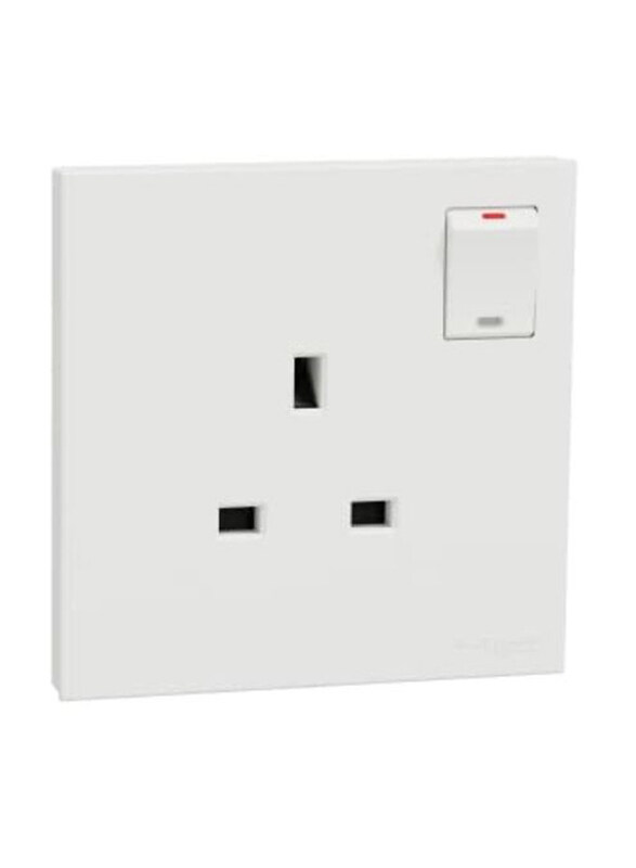 

Schneider Electric Avatar On C 1 Gang Socket, 13A, E8715_WE, White