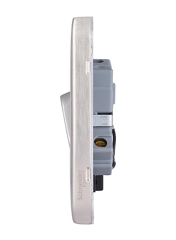 Schneider Electric 20A Lisse Screwless Deco Double Pole Single Light Switch, With Neon Indicator, Multicolour