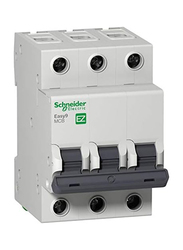 Schneider Electric Eazy9 MCB -3P - 20A - C Curve Miniature Circuit Breaker, EZ9F56320, Grey