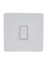 Schneider Electric 16AX Ultimate Screwless Flat Plate Single Retractive 2 Way Light Switch, Silver