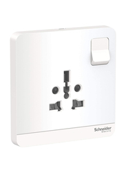 Schneider Electric Avatar On International Switched Socket, 250 V, White