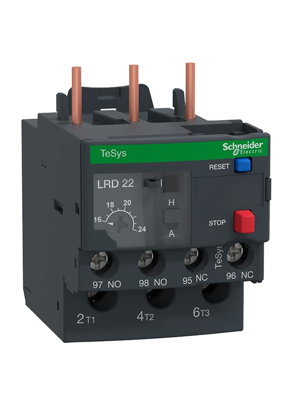 Schneider Electric TeSys Series LRD 16 to 24 A Thermal Overload Relay, LRD22, Grey