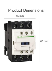 Schneider Electric LC1D32M7 32 A 3P AC3 TeSys AC Coil D Contactor, Black