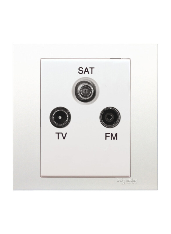 

Schneider Electric Vivace 1 Gang TV/FM/SAT Socket, KB33SMATV, White