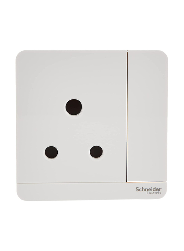 Schneider Electric Avatar On 15Amo Switch Socket, Silver