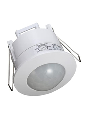 Scolmore Ovia Recessed 360 Degree Low Profile Flush PIR IP20 Sensor, OVPIR008WH, White