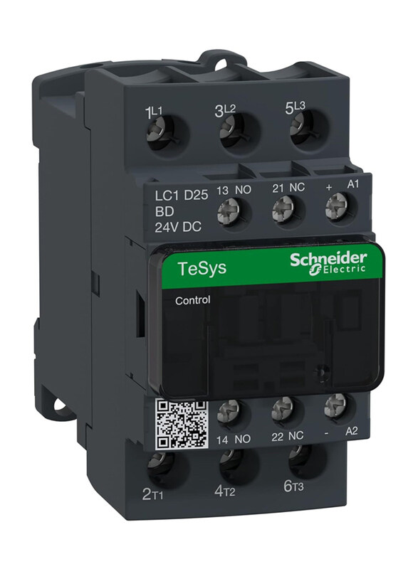 

Schneider Electric TeSys D Contactor, 3P (3 no) AC-3, 440 V 25 A, 24 V DC Coil LC1D25BD, Black