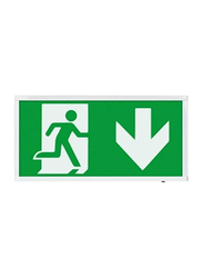 Emergency Exit Hanging Sign Board 3W Down Sign Board, Green