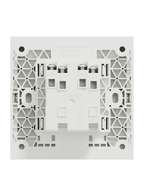 Schneider Electric Avataron C Switch with Fluorescent Locator, E8732L1F_WE, White