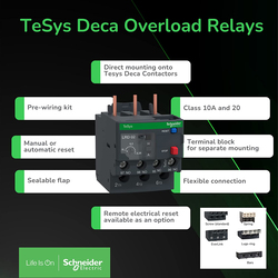 Schneider Electric TeSys Series LRD 16 to 24 A Thermal Overload Relay, LRD22, Grey