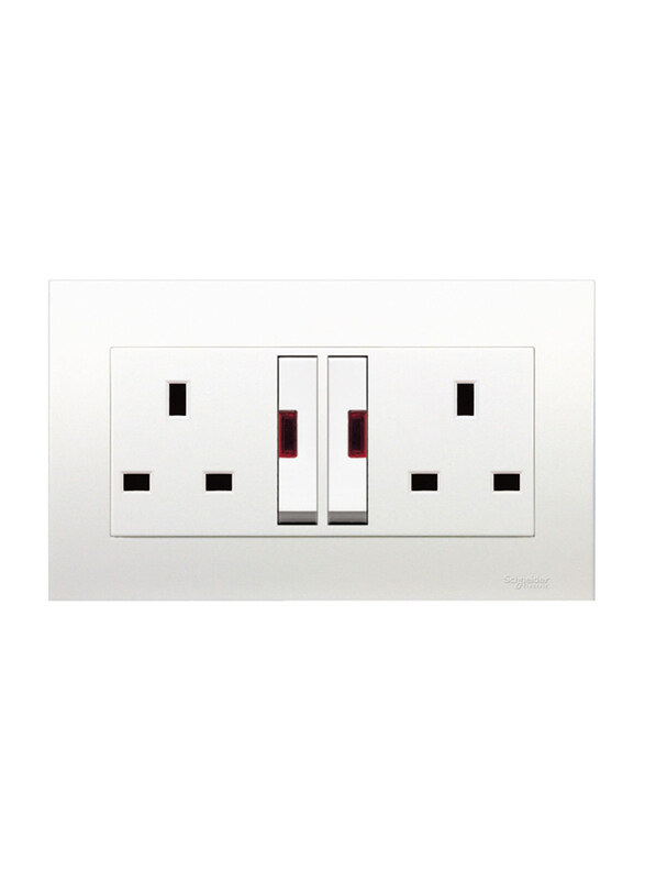 

Schneider Electric Vivace 2 Gang Switched Socket, KB25LDN, White