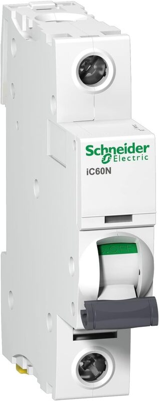 Schneider Electric Acti9 IC60N 1P 25 A C Miniature Circuit Breaker, 240V, White