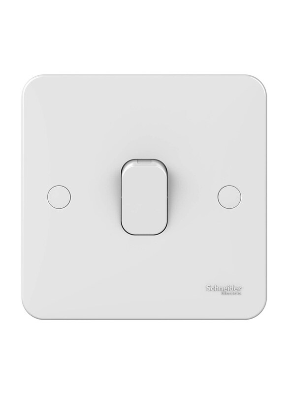 

Schneider Electric Lisse 1 Gang 20AX 2 Way Plate Switch, GGBL101220S, White