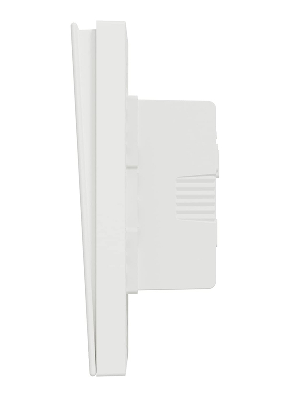 Schneider Electric Avataron C Switch with Fluorescent Locator, 2 Gang, 16Ax, E8732L2F_WE, White