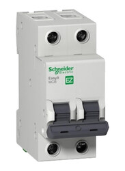 Schneider Electric Easy9 2P 6A 230V 6000A C-Curve Miniature Circuit Breaker, White