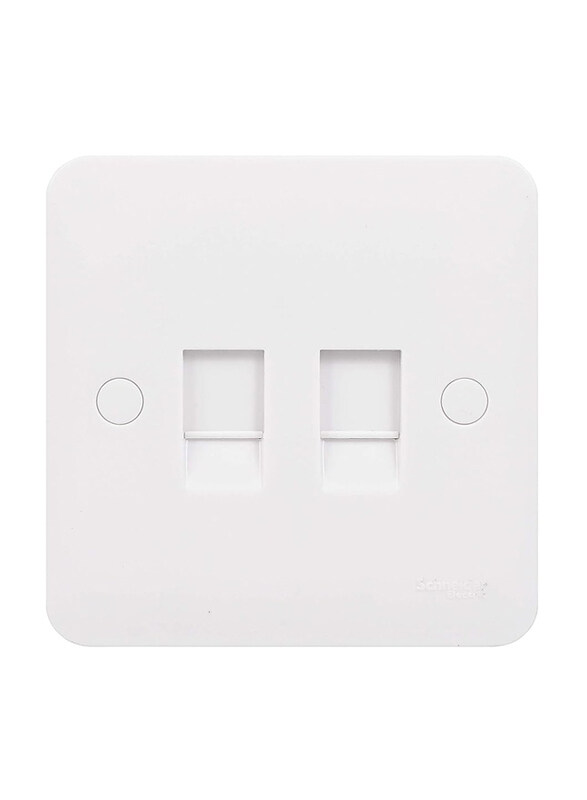 

Schneider Electric Lisse CAT-6 Moulded Double Data Socket, GGBL7072C6S, White