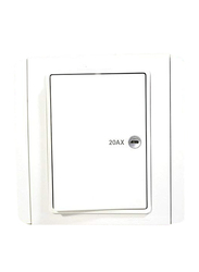Schneider Electric E3031HD20 EWWW 20A Double Pole x With White LED Switch, White