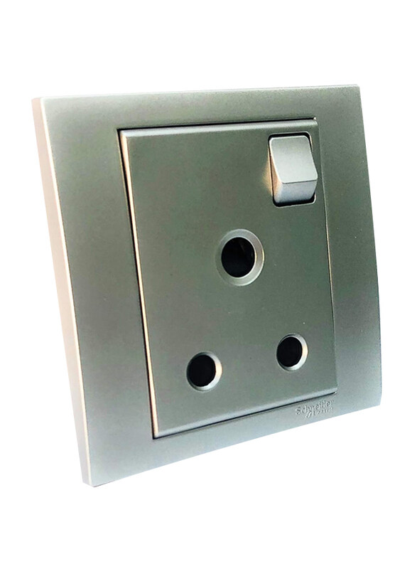 

Schneider Electric Vivace 15A Switch Socket Aluminium, Silver