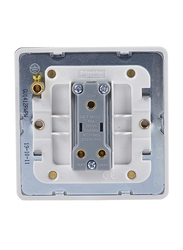 Schneider Electric 16AX Ultimate Screwless Flat Plate Single Retractive 2 Way Light Switch, Silver