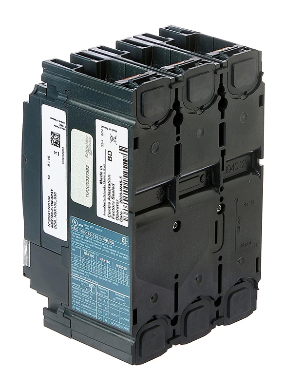 Schneider Electric LV429631 NSX100F TMD 80 A 3 Poles 3d Circuit Breaker Compact, Black