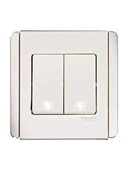 Schneider Electric 20A 2 Gang 2 Way with White Florescent Switches E3000, E3032V2/20 FWWW, White