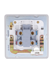 Schneider Electric 13A Ultimate Pearl Nickel Screwless Flat Plate Unswitched Spur Flex Fused, Silver