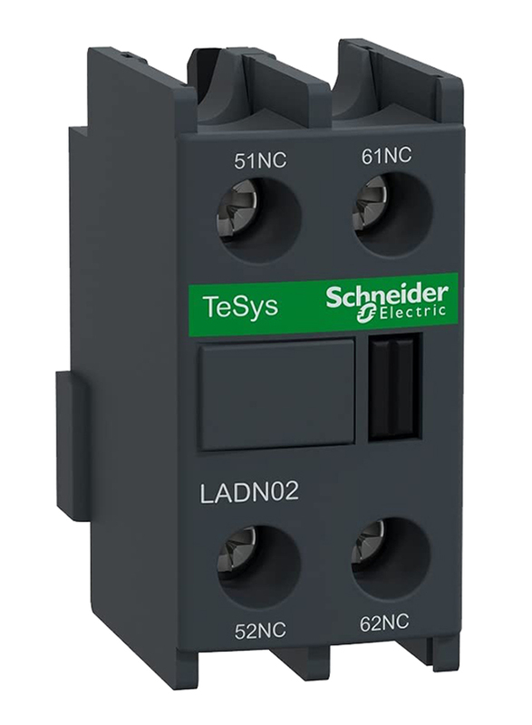 Schneider LADN02 TeSys D Aux Contacts Screw Terminal Blocks, 10 Piece, Black