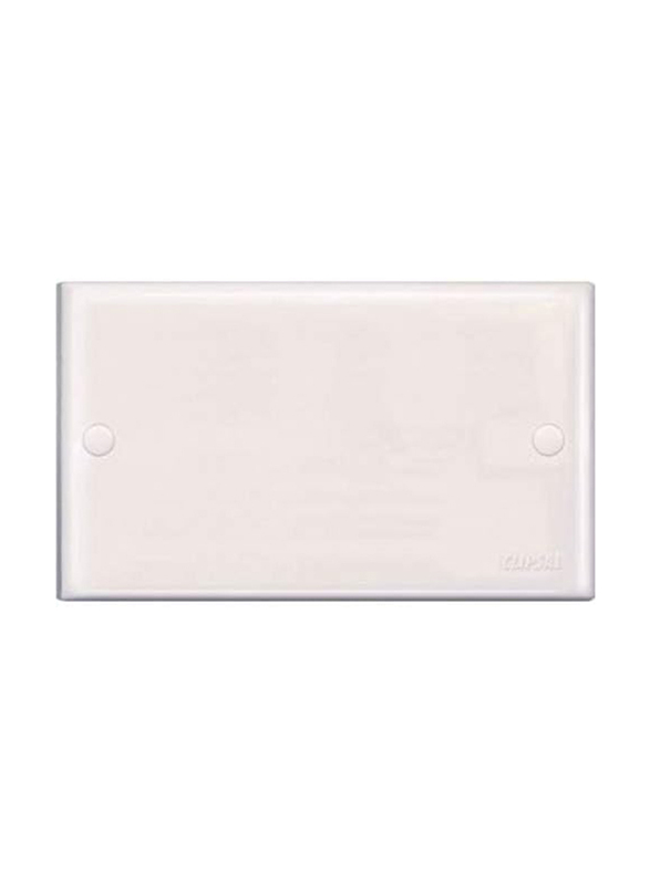 Schneider Electric Twin Gang Blank Plate, E31/2X, White