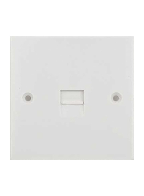 Schneider Electric Exclusive1 Gang Square Edge Moulded Single Telephone Socket, GTELSEC, Matte White