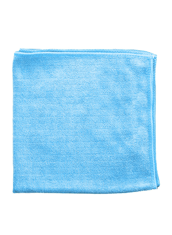 Palm Clean Tech Pear Microfibre Cleaning Cloth Set, 20 Pieces, 40 x 40cm, Blue