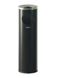 Alda Stainless Steel Cigarette Pillar Gloss Ashtray Bin, 15 Liters, 69 x 24cm, Silver