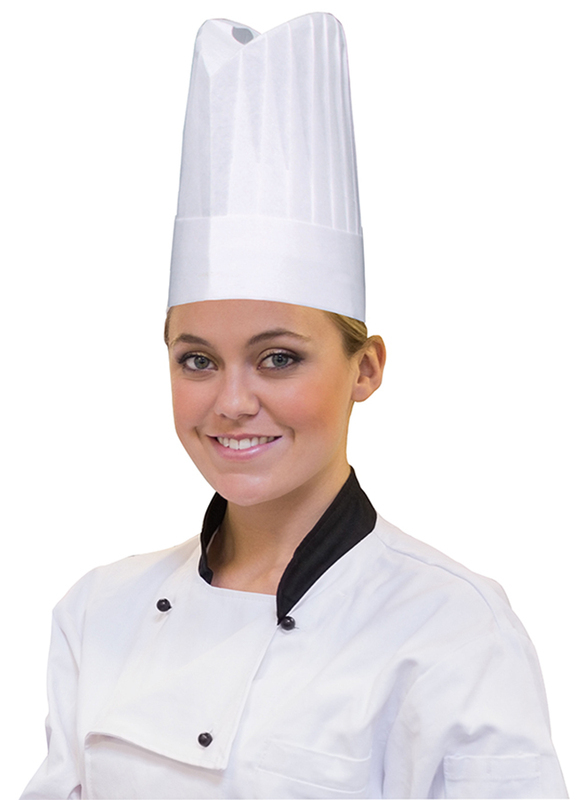 Palm Grand Le Toque Chef Hat, 10-Piece, 25cm, Black