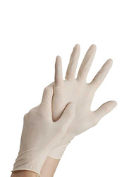 Palm Disposable Latex Powder Free Gloves, Large, 10 Piece, Clear