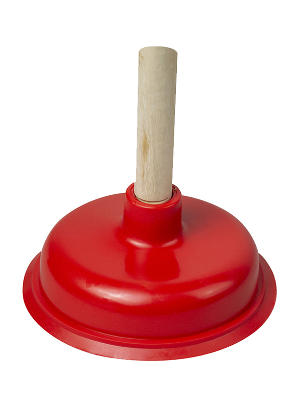 S+ Water Plunger for Toilet & Sink Blockage Draining, Red