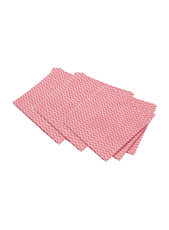 Palm Clean Tech Spun Lace Wipe Sheets, 50 x 37cm, 50 Sheets, Red